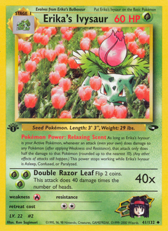 Erika's Ivysaur, Gym Challenge #41, Pokémon TCG card