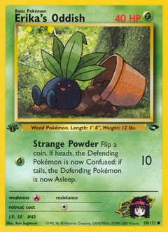 Erika's Oddish, Gym Challenge #70, Pokémon TCG card