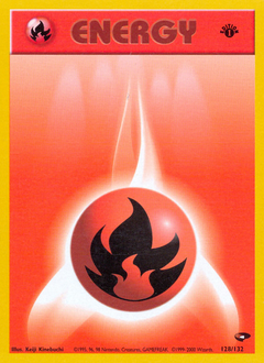 Fire Energy, Gym Challenge #128, Pokémon TCG card