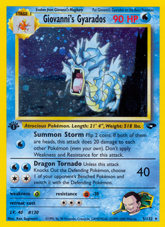 Giovanni's Gyarados, Gym Challenge #5, Pokémon TCG card
