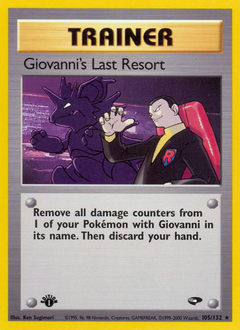 Giovanni's Last Resort, Gym Challenge #105, Pokémon TCG card