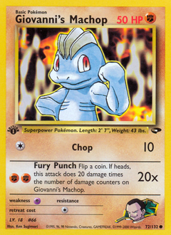 Giovanni's Machop, Gym Challenge #72, Pokémon TCG card