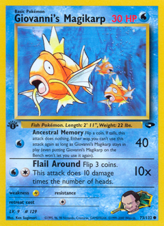 Giovanni's Magikarp, Gym Challenge #73, Pokémon TCG card