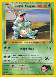 Giovanni's Nidoqueen, Gym Challenge #23, Pokémon TCG card