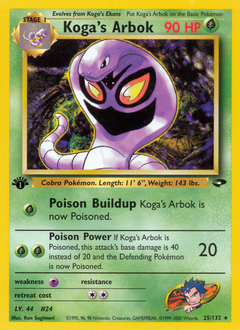 Koga's Arbok, Gym Challenge #25, Pokémon TCG card