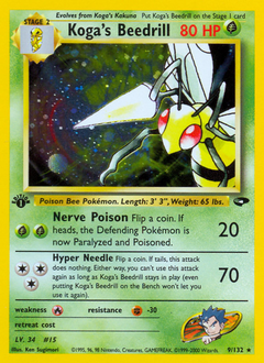Koga's Beedrill, Gym Challenge #9, Pokémon TCG card