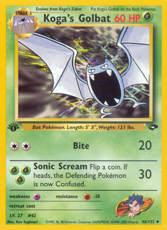 Koga's Golbat, Gym Challenge #46, Pokémon TCG card