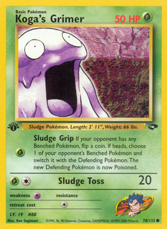 Koga's Grimer, Gym Challenge #78, Pokémon TCG card