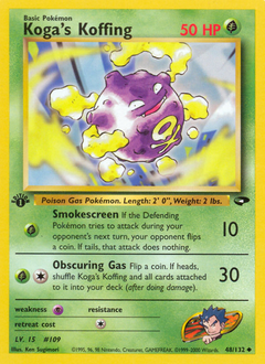Koga's Koffing, Gym Challenge #48, Pokémon TCG card
