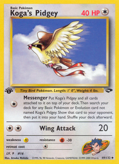 Koga's Pidgey, Gym Challenge #49, Pokémon TCG card