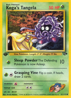 Koga's Tangela, Gym Challenge #81, Pokémon TCG card