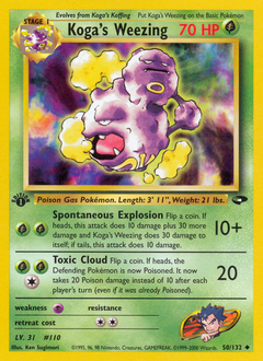 Koga's Weezing, Gym Challenge #50, Pokémon TCG card