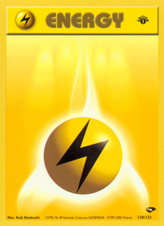 Lightning Energy, Gym Challenge #130, Pokémon TCG card