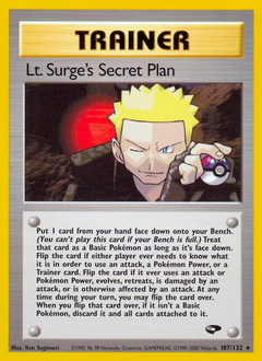 Lt. Surge's Secret Plan, Gym Challenge #107, Pokémon TCG card