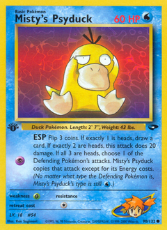 Misty's Psyduck, Gym Challenge #90, Pokémon TCG card