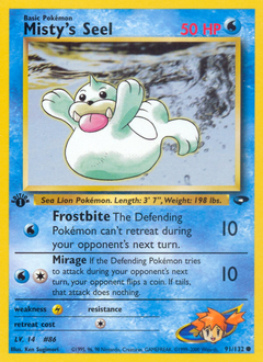 Misty's Seel, Gym Challenge #91, Pokémon TCG card