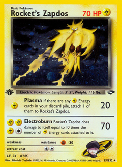 Rocket's Zapdos, Gym Challenge #15, Pokémon TCG card
