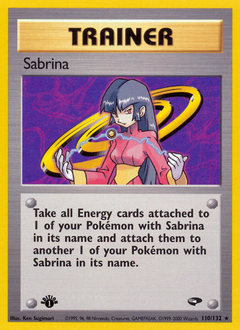Sabrina, Gym Challenge #110, Pokémon TCG card