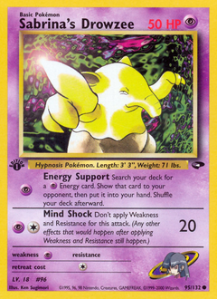Sabrina's Drowzee, Gym Challenge #95, Pokémon TCG card