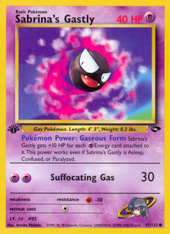 Sabrina's Gastly, Gym Challenge #97, Pokémon TCG card