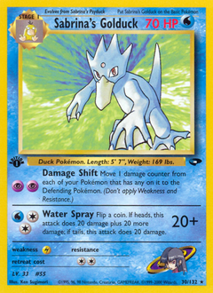 Sabrina's Golduck, Gym Challenge #30, Pokémon TCG card