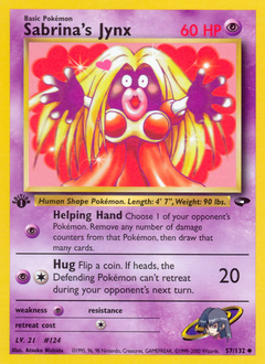 Sabrina's Jynx, Gym Challenge #57, Pokémon TCG card