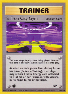 Saffron City Gym, Gym Challenge #122, Pokémon TCG card