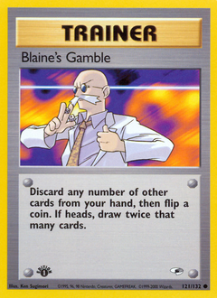 Blaine's Gamble, Gym Heroes #121, Pokémon TCG card