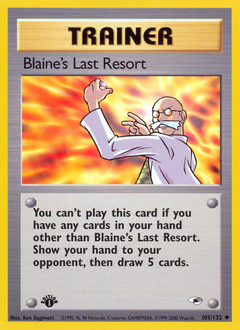 Blaine's Last Resort, Gym Heroes #105, Pokémon TCG card