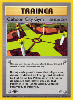 Celadon City Gym, Gym Heroes #107, Pokémon TCG card