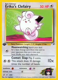 Erika's Clefairy, Gym Heroes #25, Pokémon TCG card