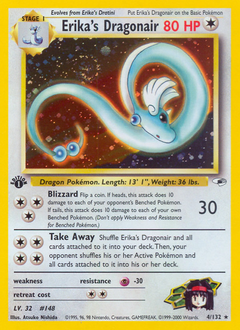 Erika's Dragonair, Gym Heroes #4, Pokémon TCG card