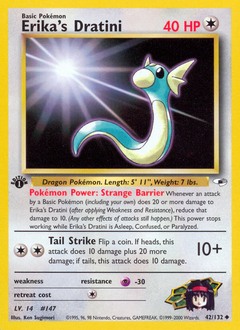 Erika's Dratini, Gym Heroes #42, Pokémon TCG card