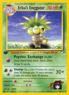 Erika's Exeggutor, Gym Heroes #44, Pokémon TCG card