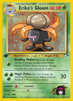Erika's Gloom, Gym Heroes #45, Pokémon TCG card