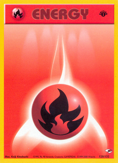 Fire Energy, Gym Heroes #128, Pokémon TCG card