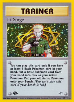 Lt. Surge, Gym Heroes #17, Pokémon TCG card