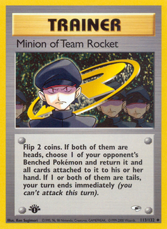 Minion of Team Rocket, Gym Heroes #113, Pokémon TCG card