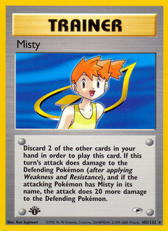 Misty, Gym Heroes #102, Pokémon TCG card