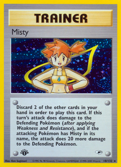 Misty, Gym Heroes #18, Pokémon TCG card
