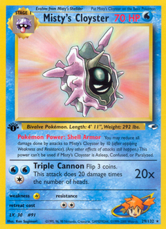 Misty's Cloyster, Gym Heroes #29, Pokémon TCG card