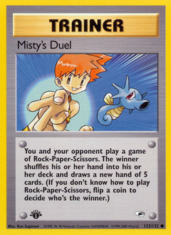 Misty's Duel, Gym Heroes #123, Pokémon TCG card