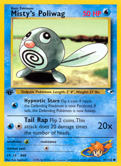 Misty's Poliwag, Gym Heroes #87, Pokémon TCG card