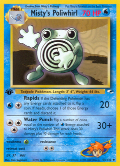 Misty's Poliwhirl, Gym Heroes #53, Pokémon TCG card