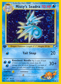 Misty's Seadra, Gym Heroes #9, Pokémon TCG card