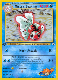 Misty's Seaking, Gym Heroes #55, Pokémon TCG card
