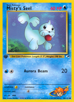Misty's Seel, Gym Heroes #88, Pokémon TCG card