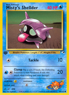 Misty's Shellder, Gym Heroes #89, Pokémon TCG card