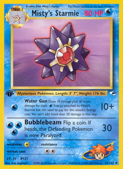 Misty's Starmie, Gym Heroes #56, Pokémon TCG card