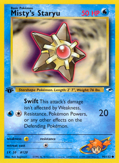 Misty's Staryu, Gym Heroes #90, Pokémon TCG card